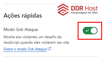 Under Attack Mode no Cloudflare