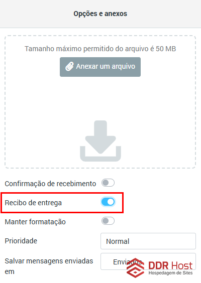 Ativar recibo de entrega no RoundCube